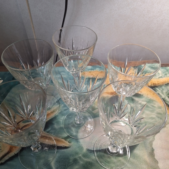 Crystal set of 4 wine water stems - Picture 9 of 16
